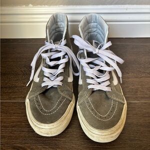 Vans Olive and White High-Tops